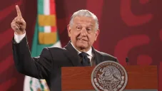 AMLO durante conferencia de prensa en Palacio Nacional