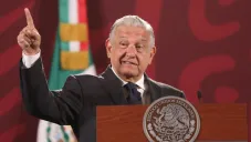 AMLO durante conferencia de prensa en Palacio Nacional