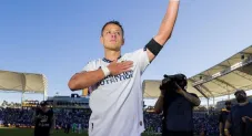 Chicharito tras un partido del Galaxy