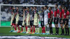 Jugadores de Rayados y América previo a su partido