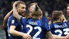 Jugadores del Inter celebrando un gol