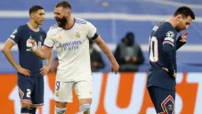 Karim Benzema festejando gol ante el París Saint-Germain