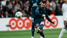 Messi en un partido con el PSG