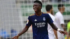 Vinicius Jr. festeja un gol con el Real Madrid
