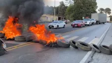 Bloqueo en la carretera federal México Cuernavaca