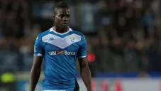 El delantero italiano durante un juego en la Serie A