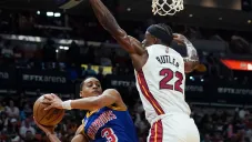 Jimmy Butler en un partido con Miami Heat