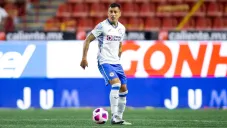 Cata Domínguez en acción con Cruz Azul