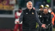 José Mourinho durante partido con el AS Roma