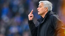 José Mourinho dirigiendo a la Roma