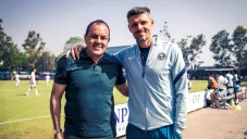 Cuauhtémoc Blanco y Fernando Ortiz en Coapa