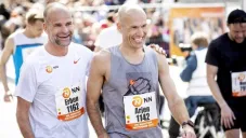 Arjen Robben corrió el maratón de Rotterdam