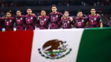 Jugadores de la Selección Mexicana previo al juego ante El Salvador