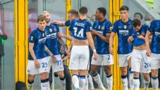 Jugadores del Inter celebrando un gol