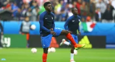 Samuel Umtiti previo a un partido de Francia