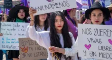Mujeres durante la marcha