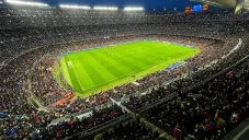 Estadio Camp Nou durante un partido del Barcelona