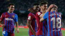 Jordi Alba festejando su gol de último minuto