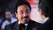 Hugo Sánchez durante premiación en 2018