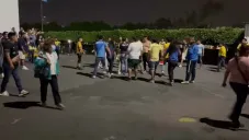 La bronca se dio entre aficionados azulcremas