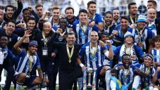 Porto celebrando la obtención del título en la Copa de Portugal