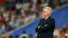 Ancelotti en un partido del Real Madrid