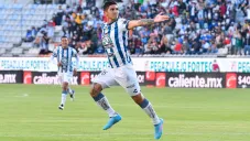Víctor 'Pocho' Guzmán en acción con Pachuca