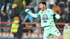 Ustari, en festejo de gol