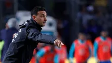 Lionel Scaloni durante un partido con Argentina