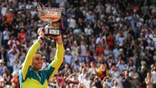 Rafa Nadal celebrando el título de Roland Garros