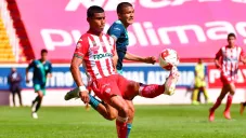 Alcantar en un partido de Necaxa