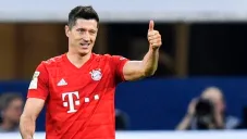 Robert Lewandowski en juego con el Bayern