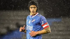 Felipe Carballo jugando partido en el Nacional de Uruguay