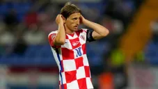 Luka Modric jugando partido con Croacia en la UEFA Nations League