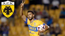 Diego Reyes, en festejo de gol