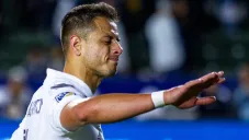 Chicharito Hernández en un partido de Galaxy