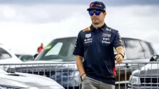 Sergio Pérez en un GP con Red Bull