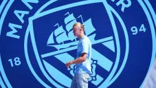 Erling Haaland como delantero del Manchester City