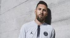 Lionel Messi en la presentación del nuevo jersey del PSG