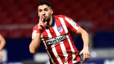 Luis Suárez en festejo de gol