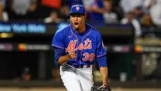 Edwin Diaz festeja en victoria vs Yankees