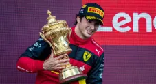 Carlos Sainz tras ganar el GP de Gran Bretaña