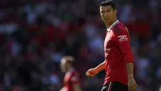 Cristiano Ronaldo durante partido con el United