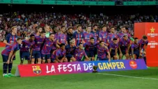 Jugadores del Barcelona tras el Joan Gamper