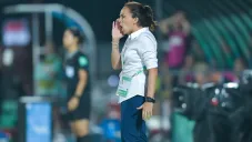Ana Galindo durante la victoria de México vs Alemania