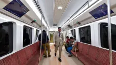 Vagón de metro en Doha