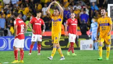 Tigres en festejo de gol