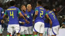 Brasil en celebración de gol