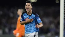 Chucky Lozano en celebración de gol