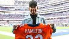 Lewis Hamilton: Piloto de Fórmula Uno visitó a los Denver Broncos